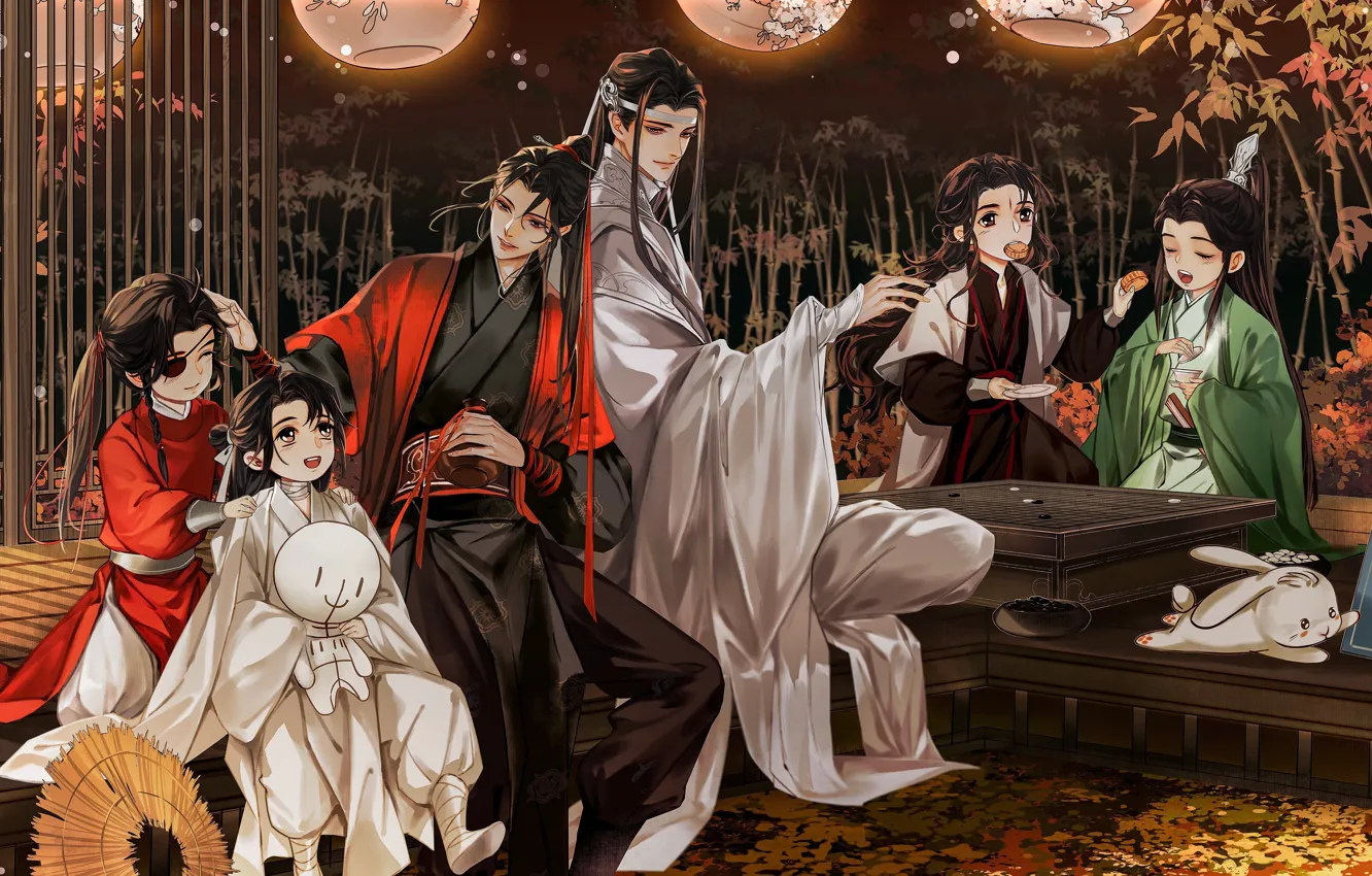 Photo wallpaper autumn, boy, male, Mo Dao Zu Shi, Wangji Lan, Wuxian Wei, Qingqiu Shen, Tian Guan …