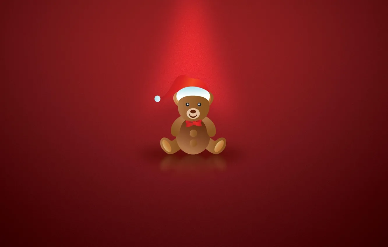 Photo wallpaper new year, minimalism, art, bear