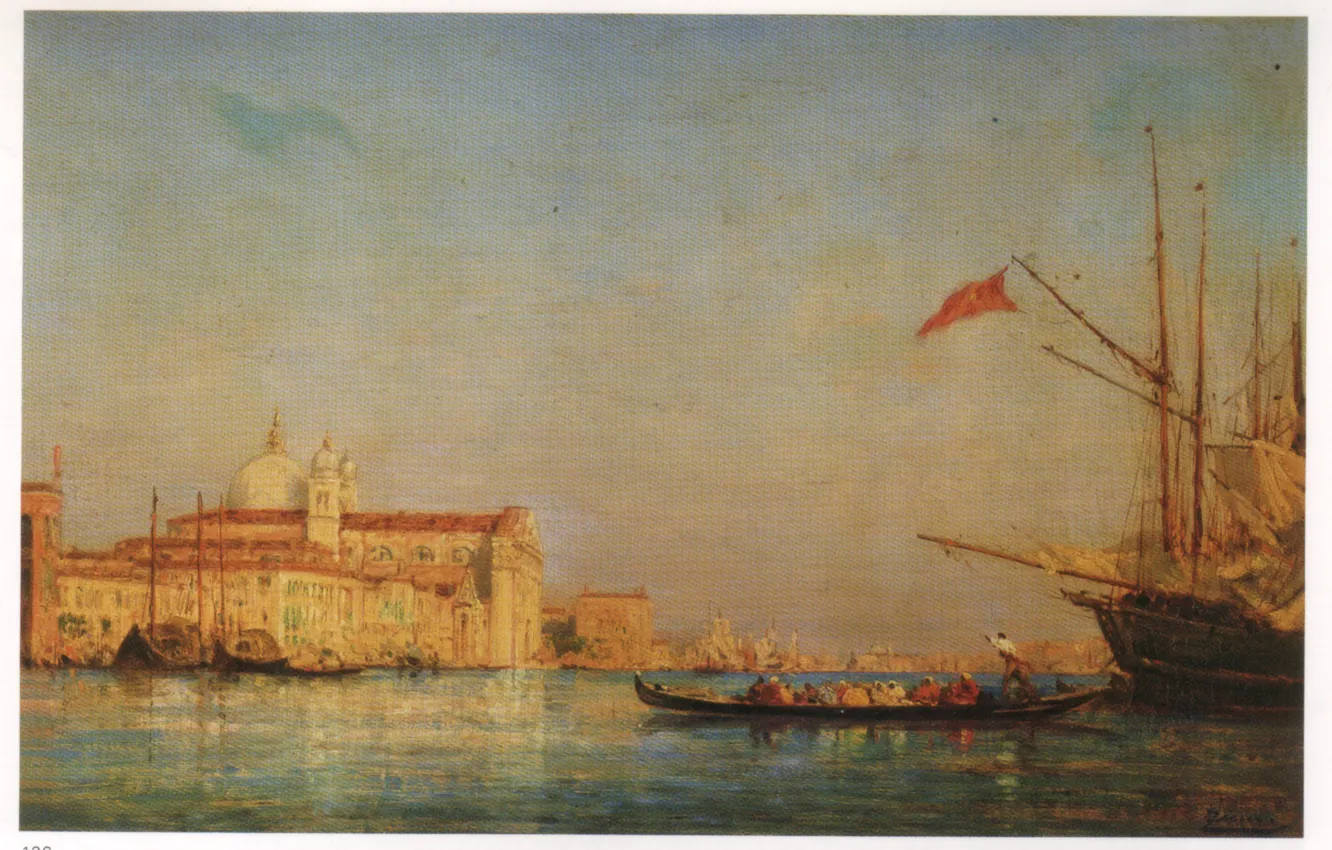 Photo wallpaper VENICE, The Giudecca, Felix Ziem Oil Paintings, LAND, Venice Oil Painting