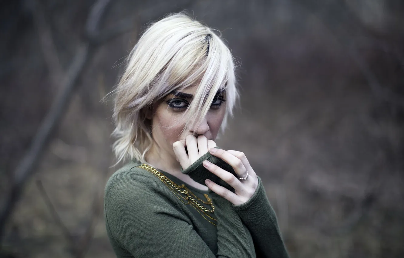 Photo wallpaper look, girl, mood