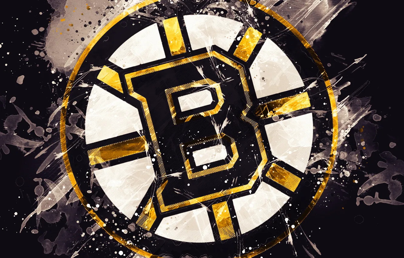 Photo wallpaper logo, bear, hockey, Boston, Boston, NHL, NHL, bruins