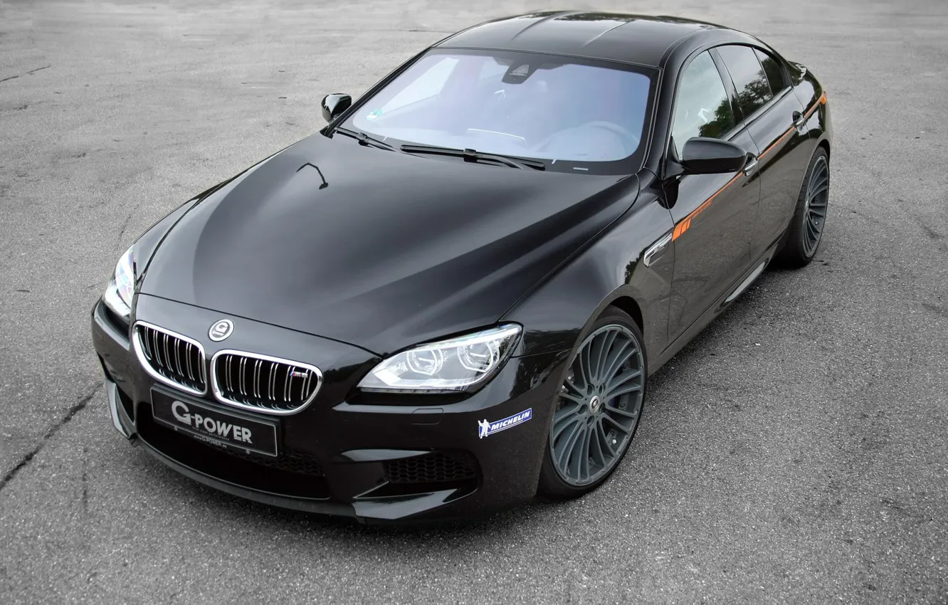 Photo wallpaper BMW, coupe, BMW, black, Black, Coupe, F06, G-POWER