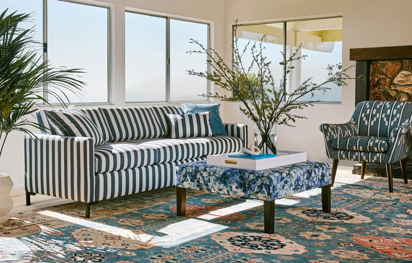 Photo wallpaper design, style, plant, interior, chair, sofa, living room, TheInside Brian Overend