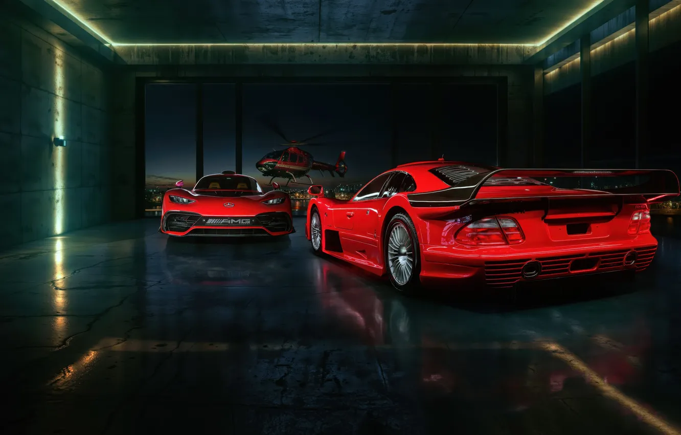 Photo wallpaper GTR, One, AMG, CLK