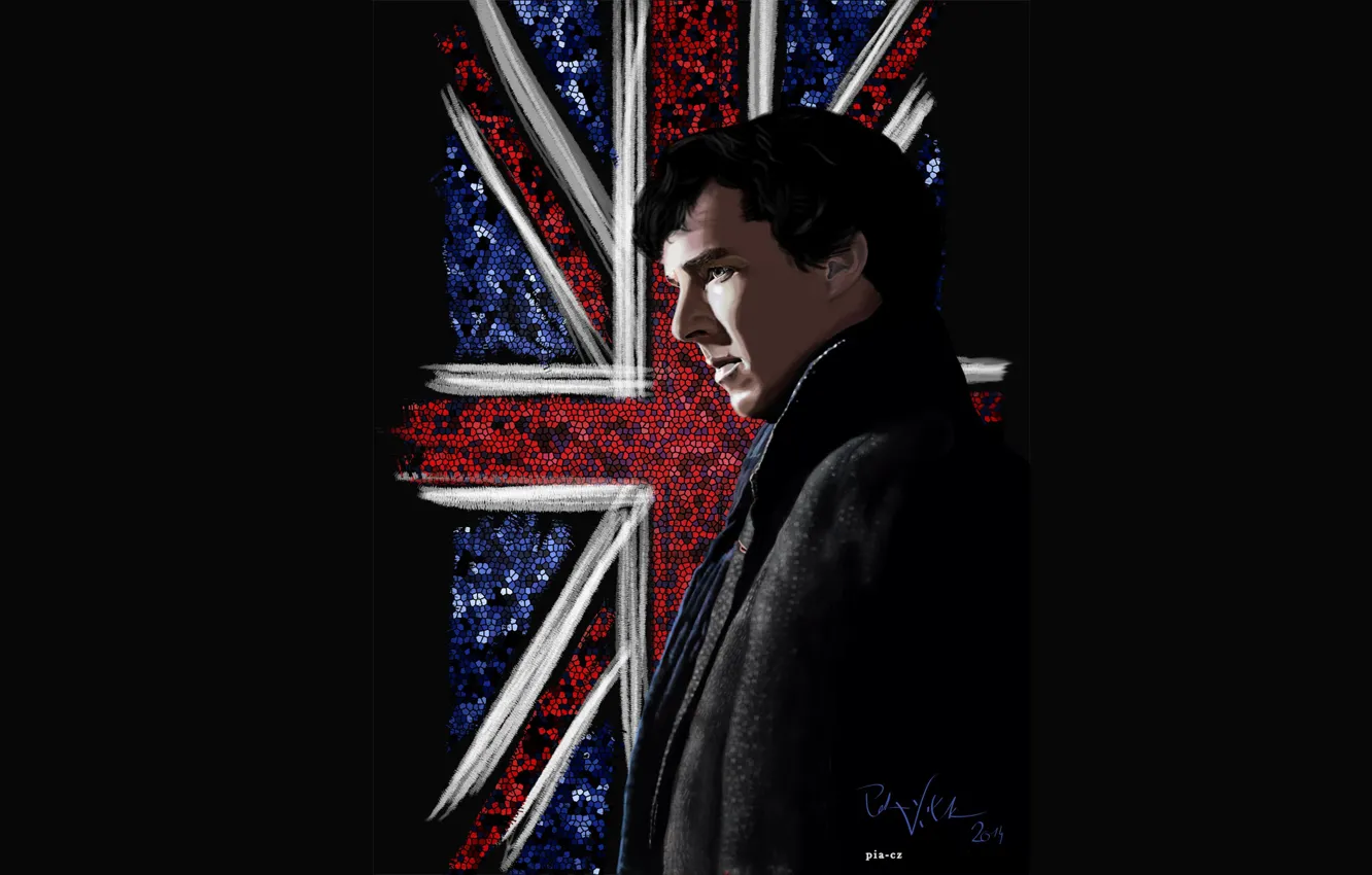 Photo wallpaper flag, Sherlock Holmes, Benedict Cumberbatch, Sherlock, Sherlock BBC, Sherlock Holmes, Sherlock (TV series), by mygeekymuse