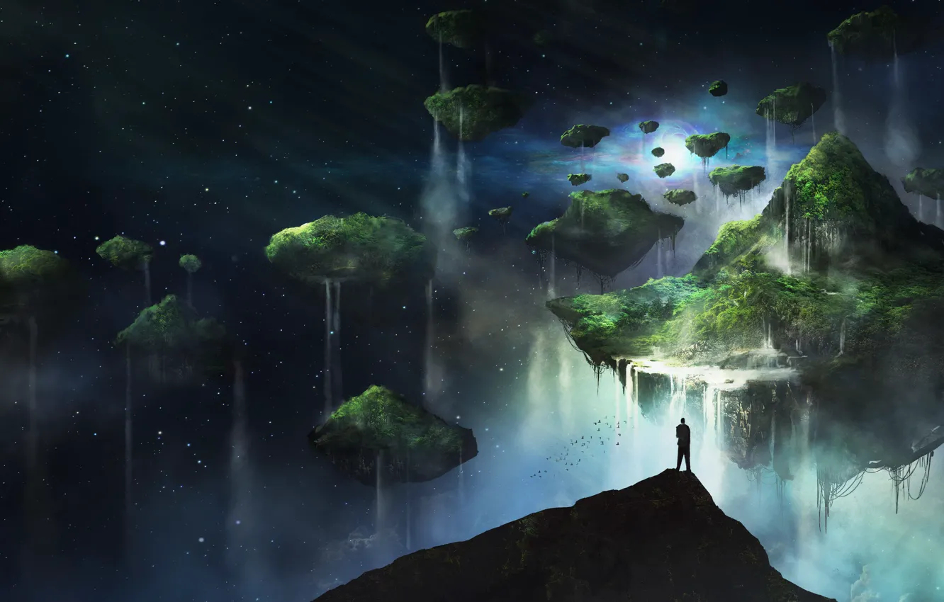 Photo wallpaper stars, fiction, people, island, art