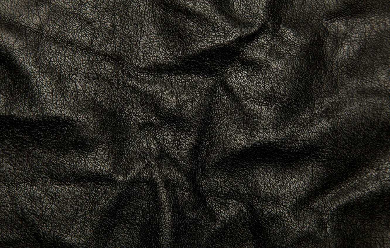 Photo wallpaper cracked, background, texture, leather, black, folds