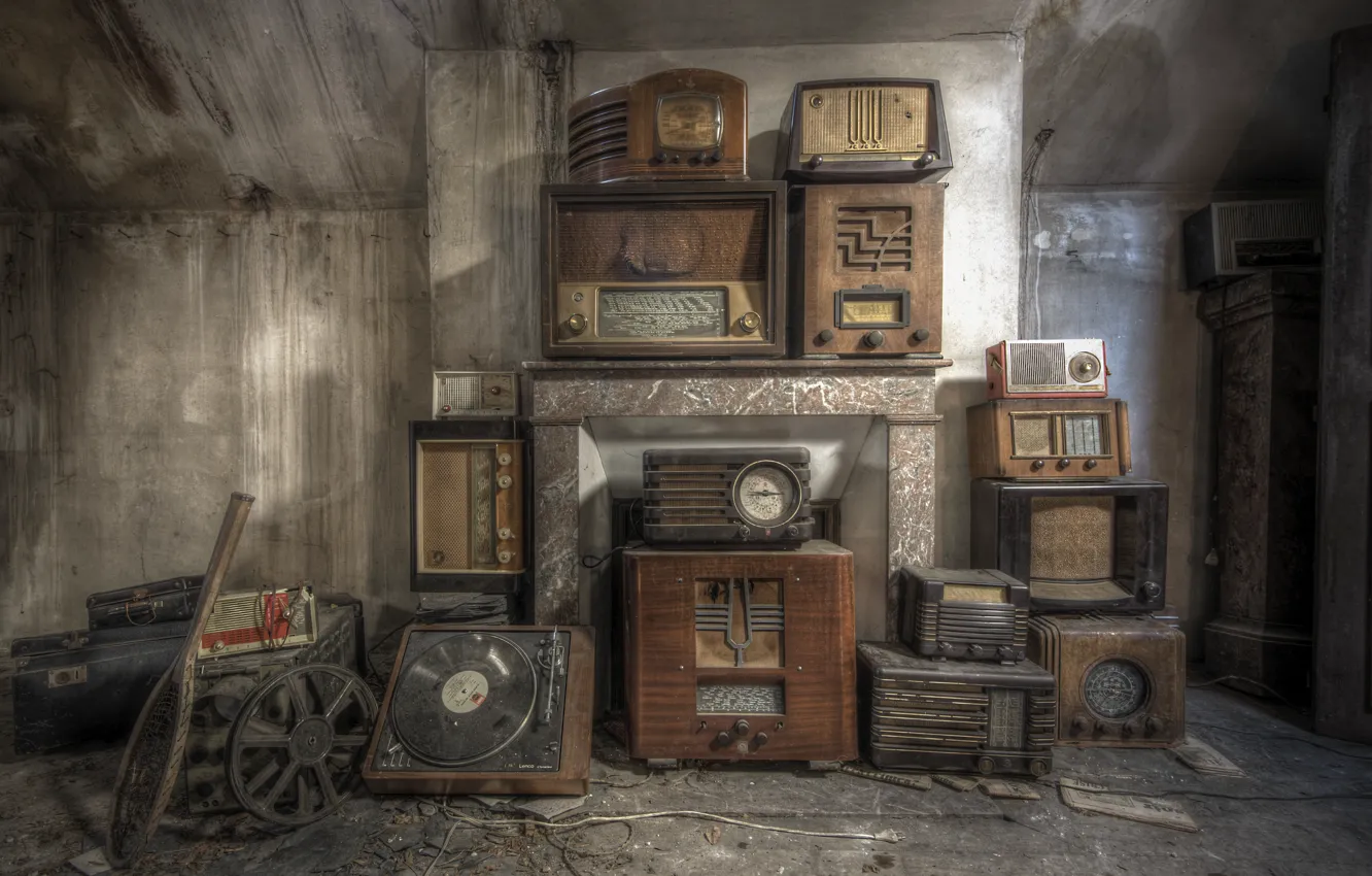 Photo wallpaper radio, player, receiver