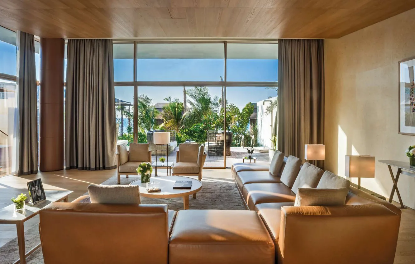Photo wallpaper Villa, interior, Dubai, living room, Bvlgari Resort
