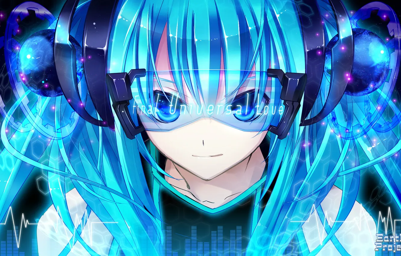 Photo wallpaper girl, music, anime, vocaloid, hatsune miku