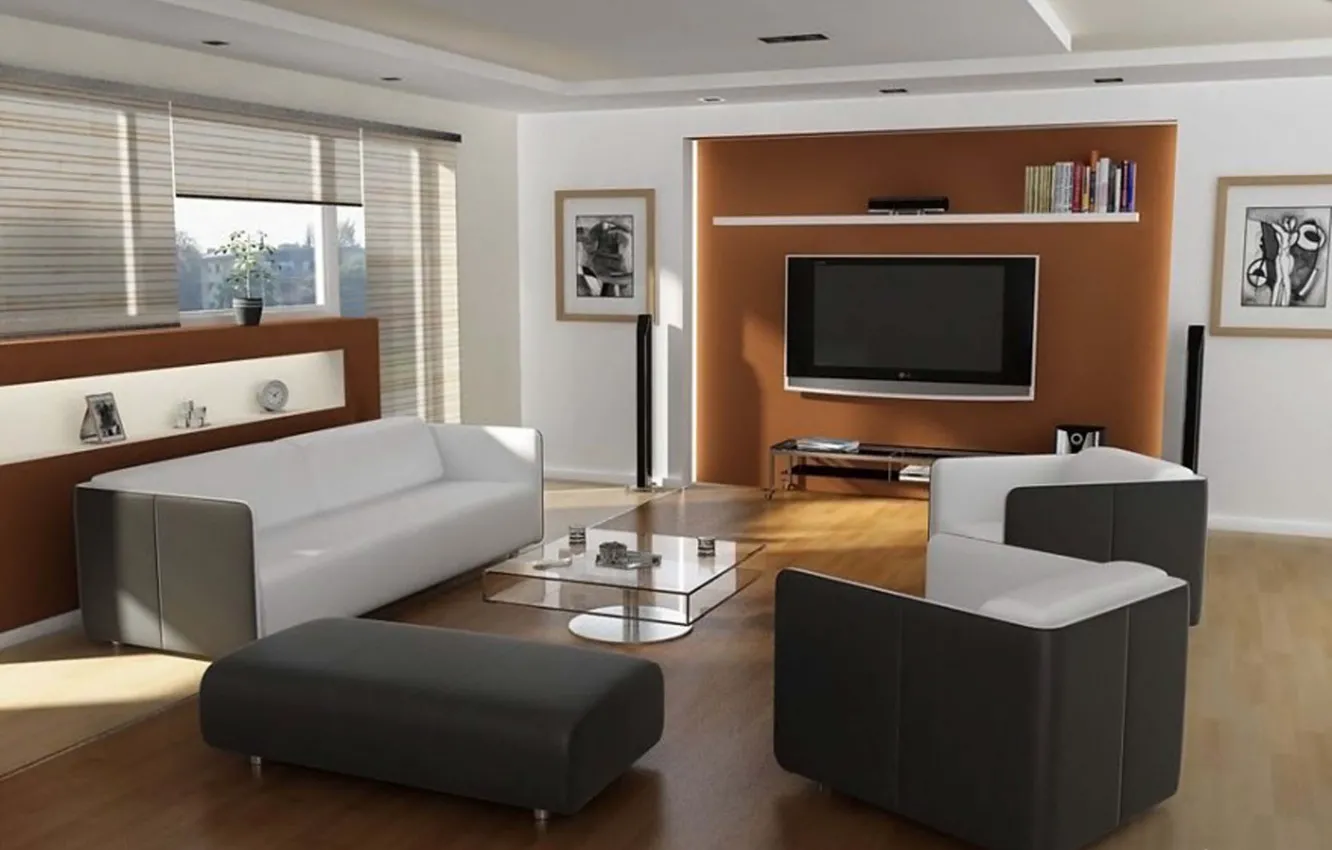 Photo wallpaper design, style, room, interior, living room