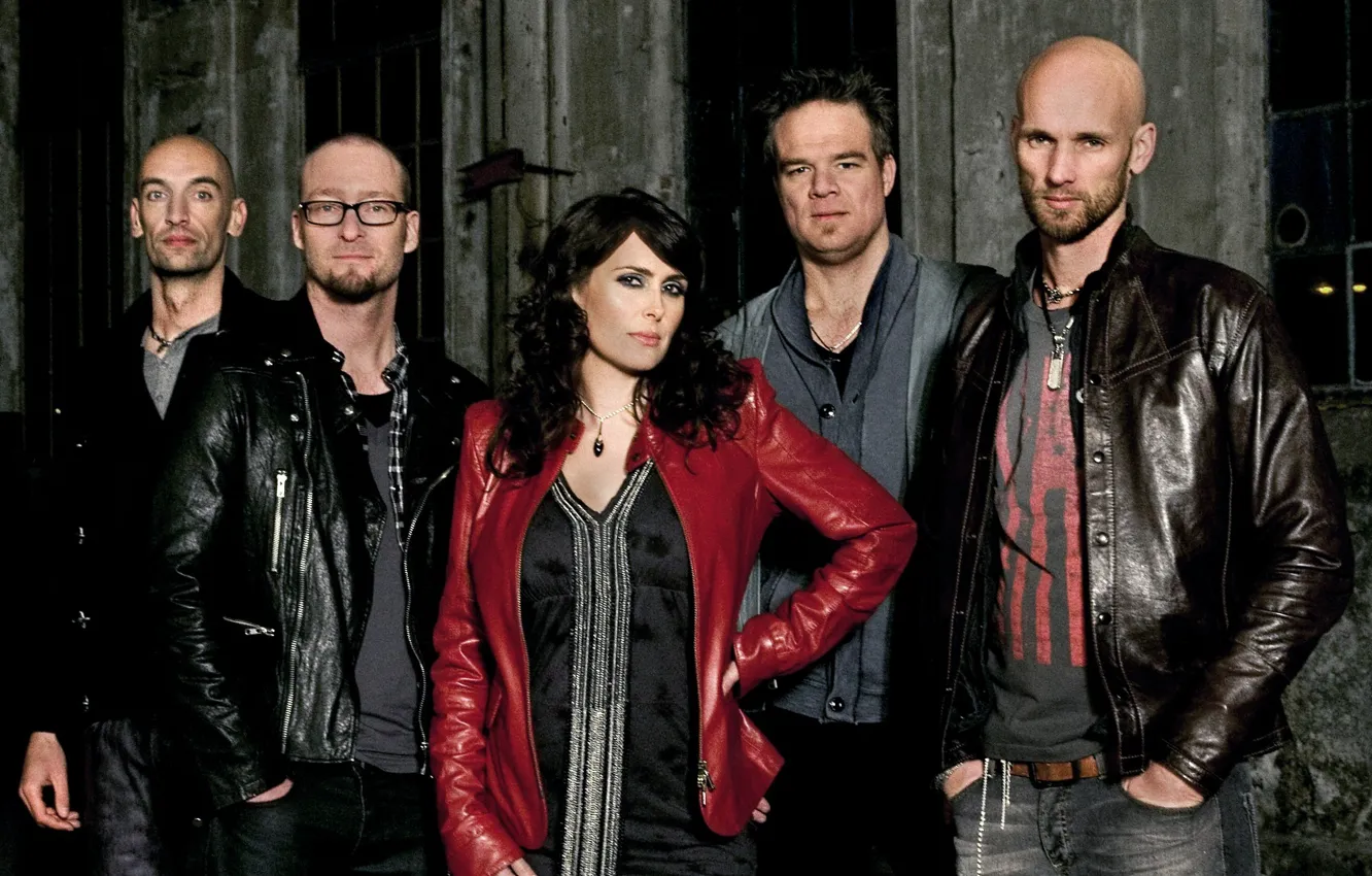 Photo wallpaper dark, metal, blue, Rock, promo, symphonic, sharon den adel, within temptation