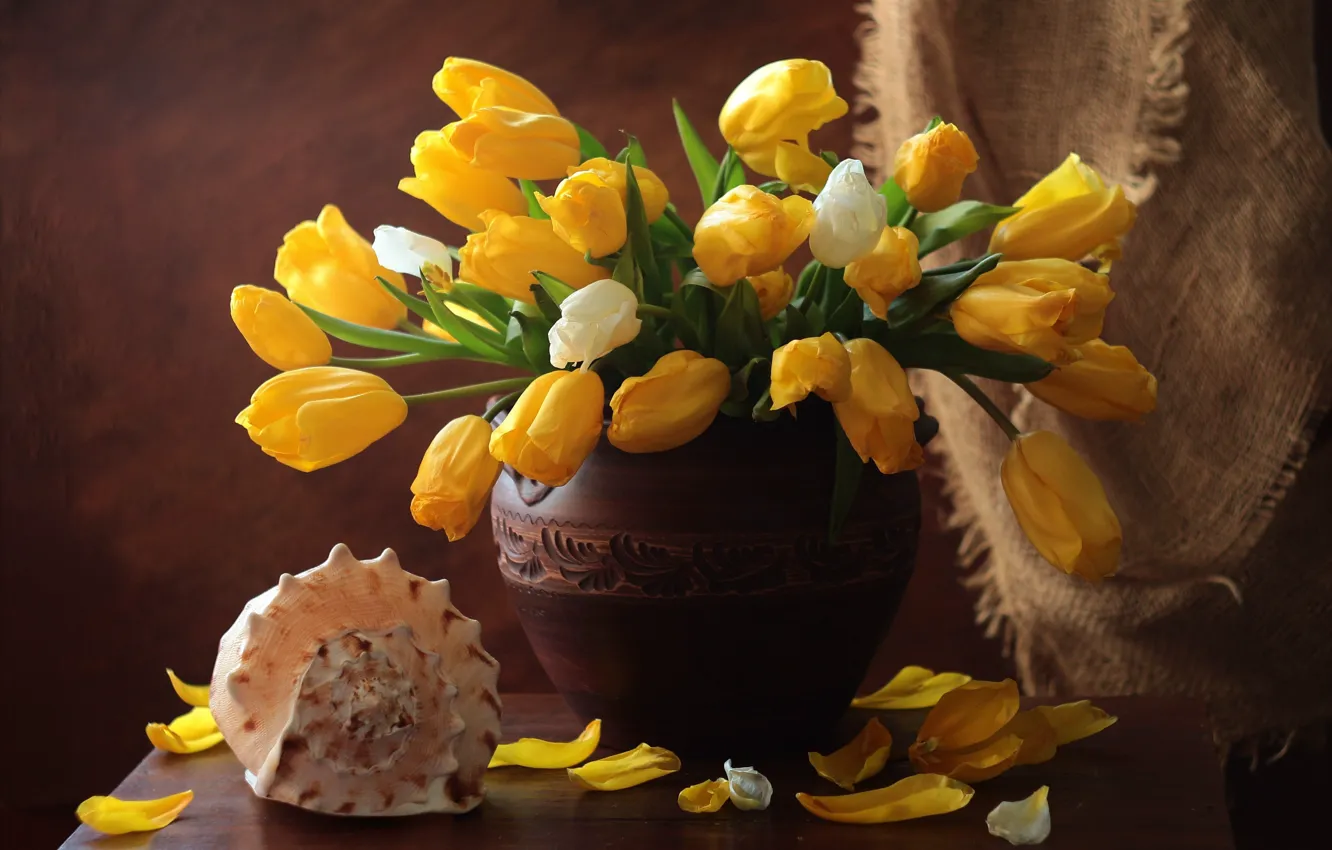 Photo wallpaper flowers, table, bouquet, still life, composition