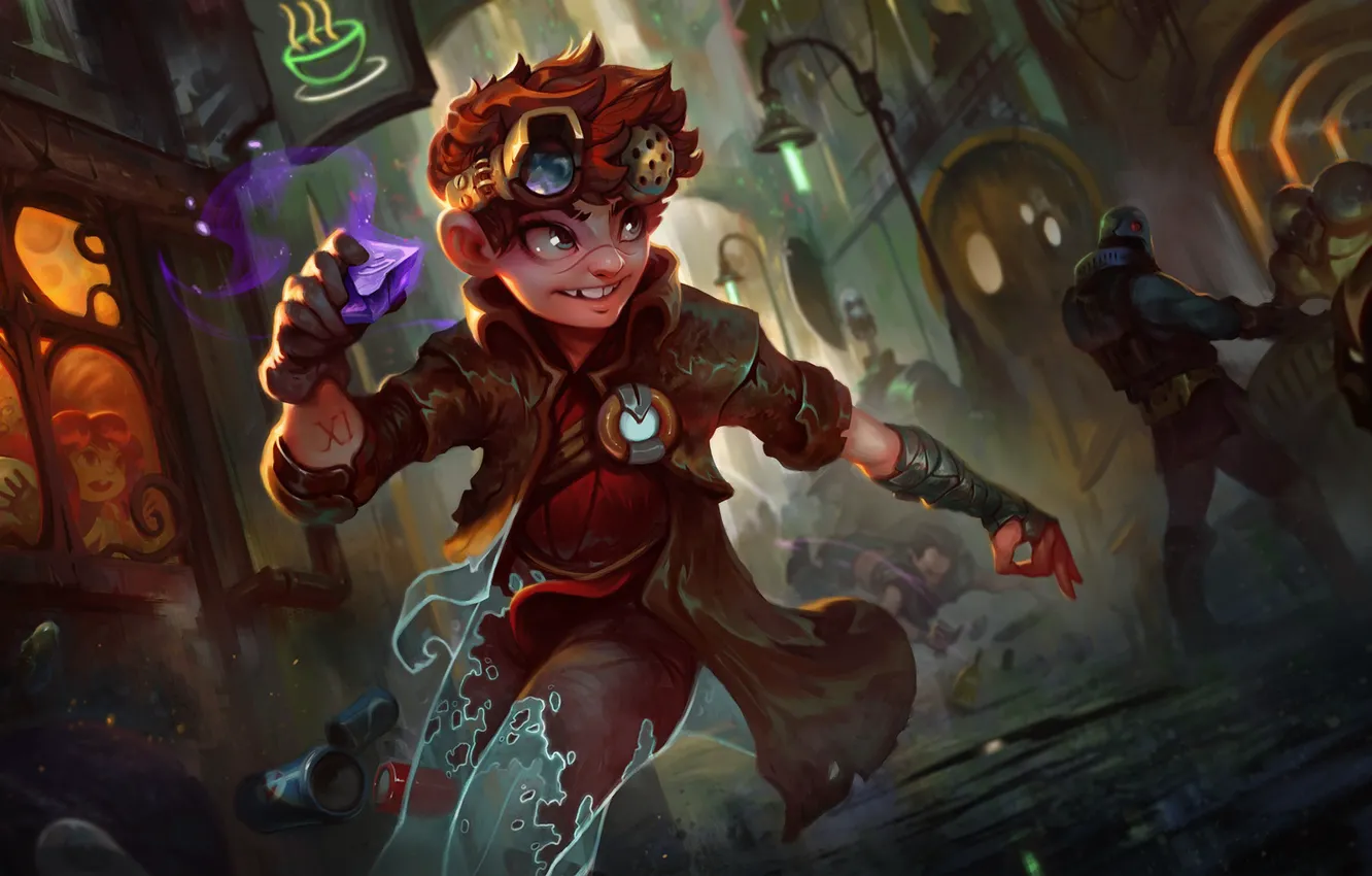 Photo wallpaper the situation, fantasy, art, escape, League of Legends, rune, theft, Dave Greco
