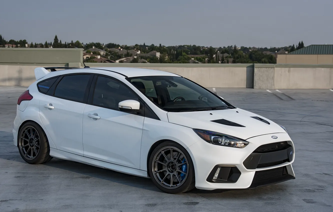 Wallpaper white, wheels, ford, black, focus, 2017 for mobile and