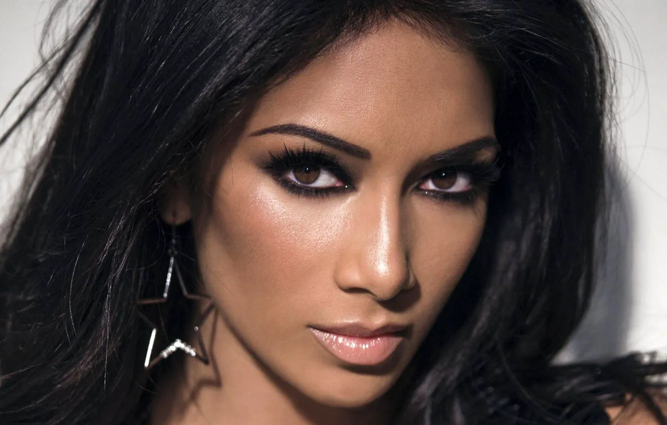 Photo wallpaper face, hair, portrait, makeup, Nicole Scherzinger, singer, Nicole Scherzinger, hairstyle