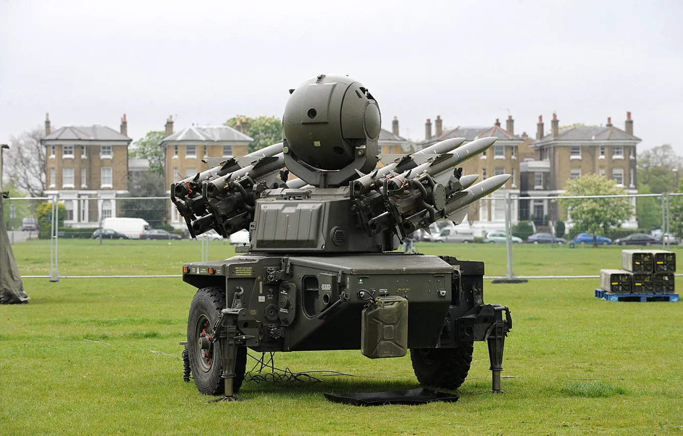Photo wallpaper gun, military, weapon, London, missile, Rapier Missile System