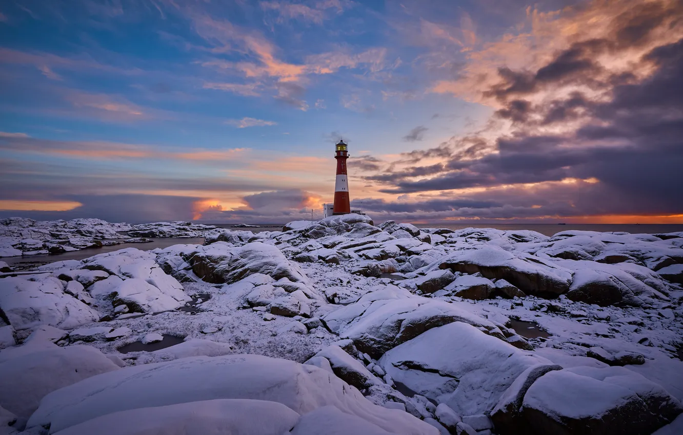 Photo wallpaper lighthouse, Norway, Norway, Rogaland