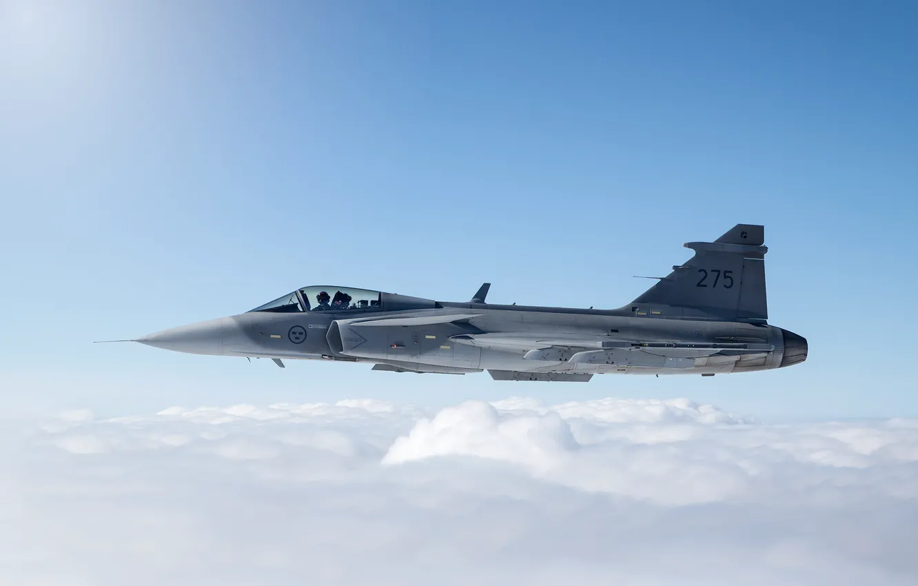 Photo wallpaper Gripen, multi-role fighter, Can JAS, 39C