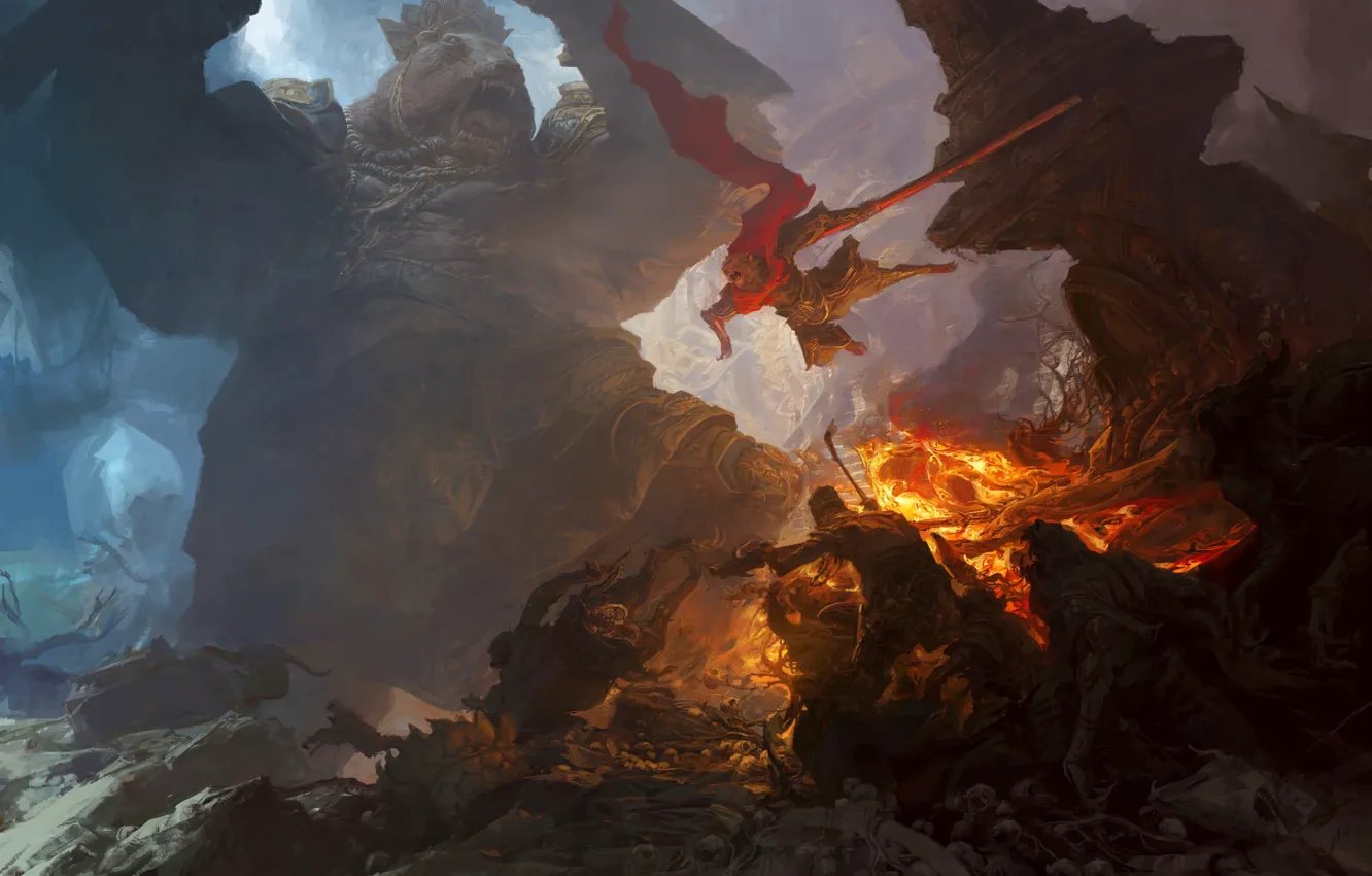 Photo wallpaper being, the battle, another world