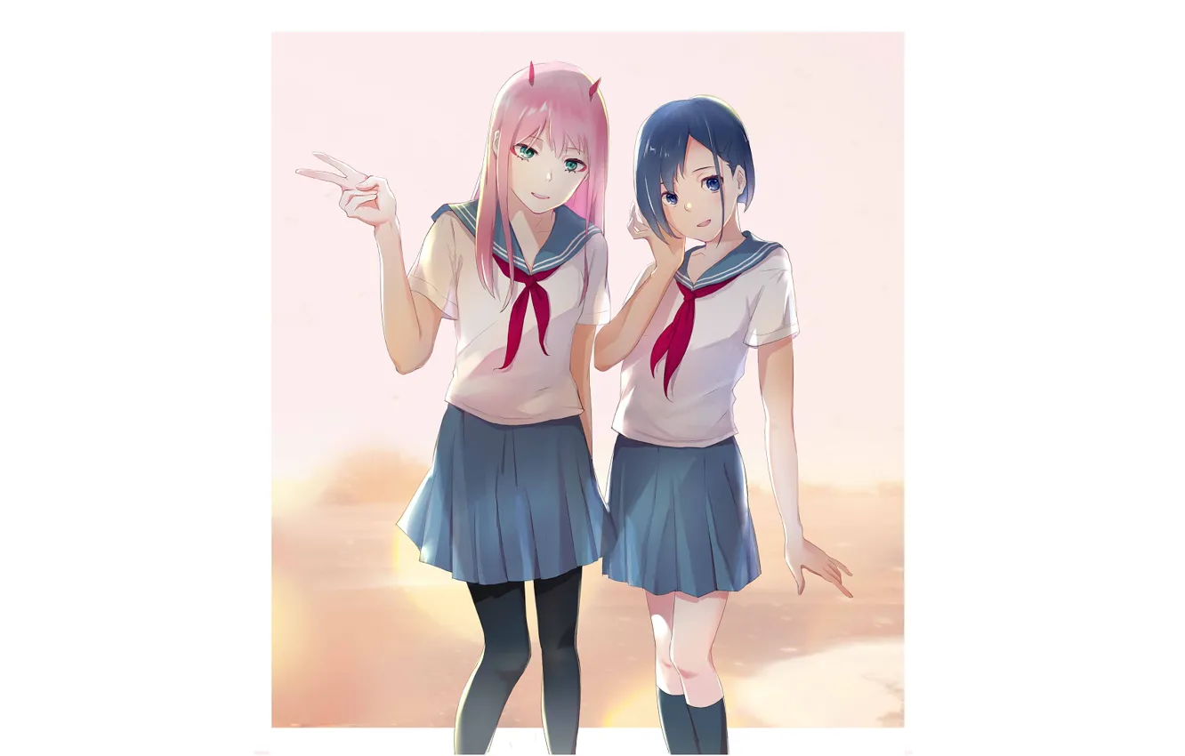 Photo wallpaper girls, Darling In The Frankxx, Cute in France