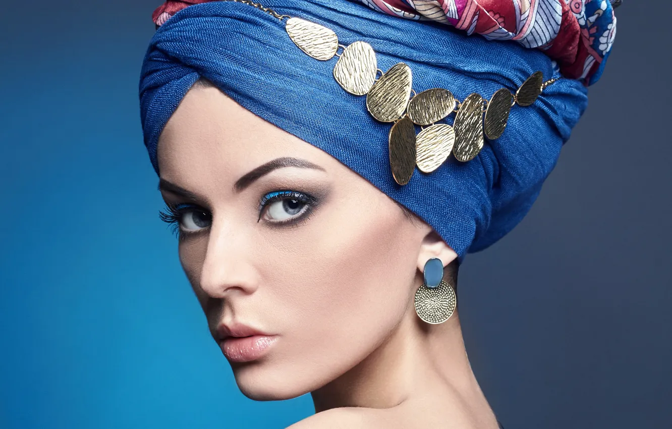 Photo wallpaper girl, decoration, style, makeup, solitaire, Alisa Ustyuzhanina