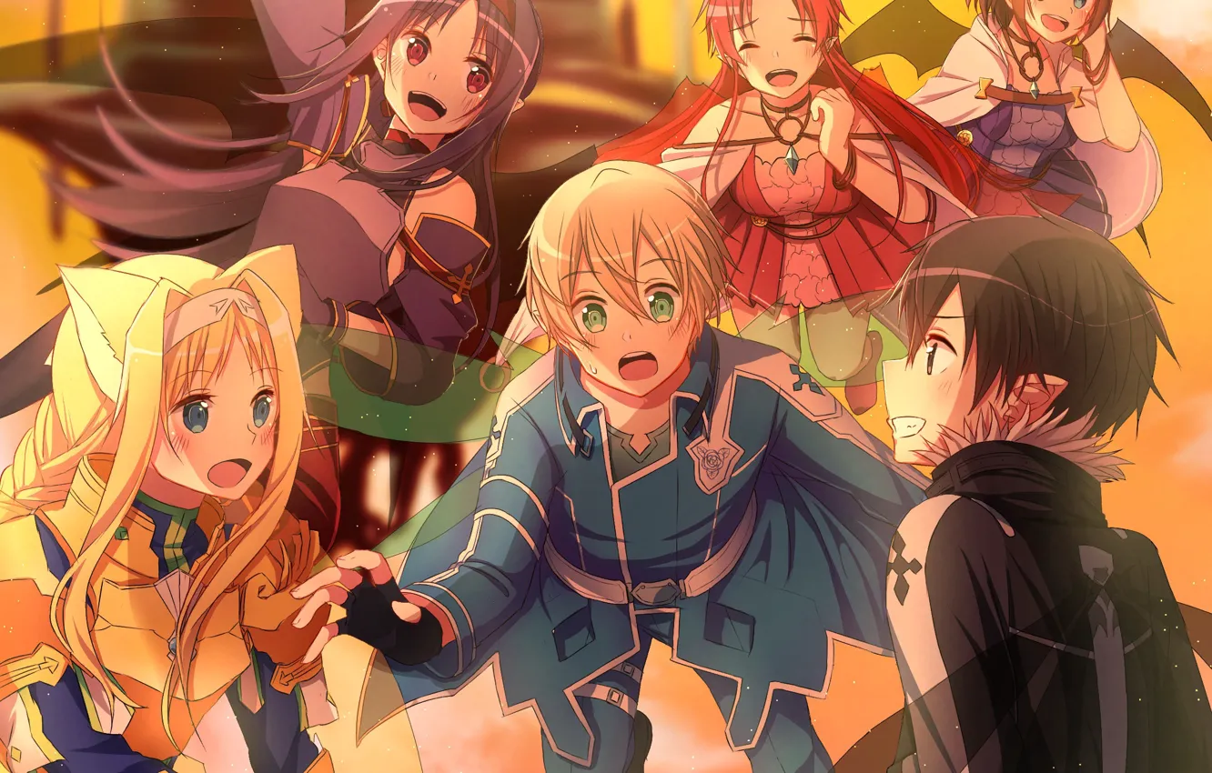 Photo wallpaper girls, Kirito, Asuna Yuuki, Eugeo, Alice Mount, Kazuto Kirigaya, Sword Art Online: Alicization, Sword Art …