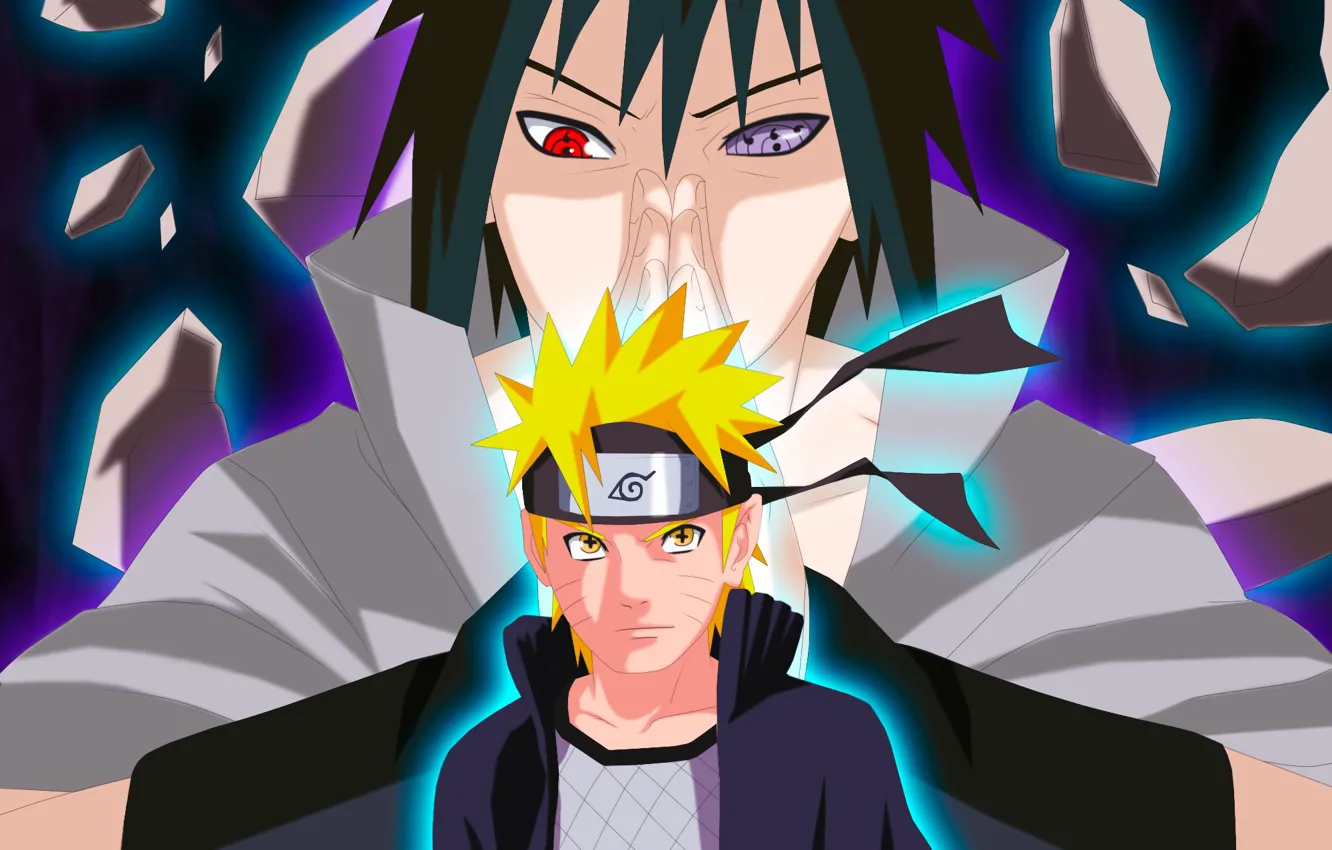 Photo wallpaper Naruto, Naruto, Sasuke Uchiha, Uzumaki Naruto