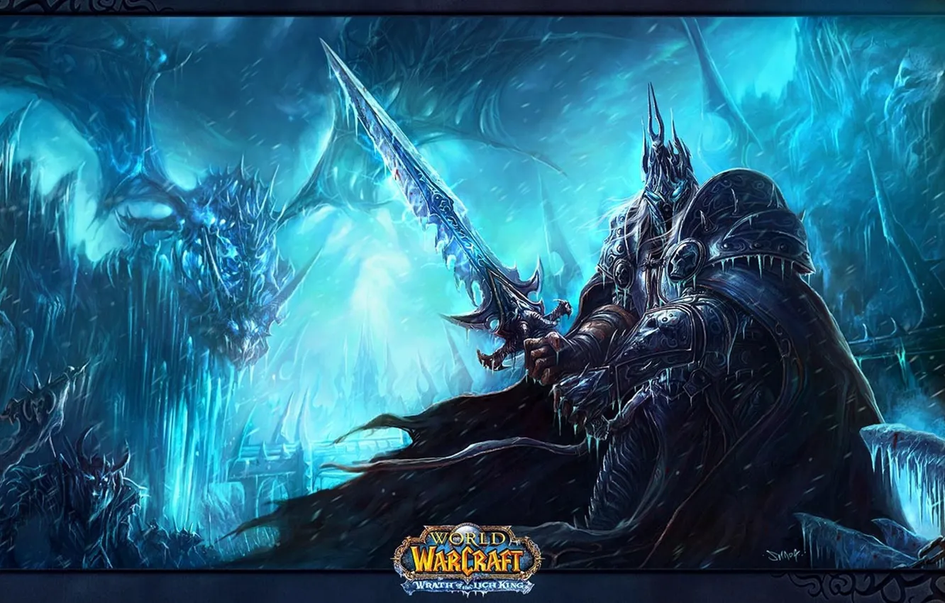 Photo wallpaper World of Warcraft, Wrath Of The Lich King, artas, frostmourn
