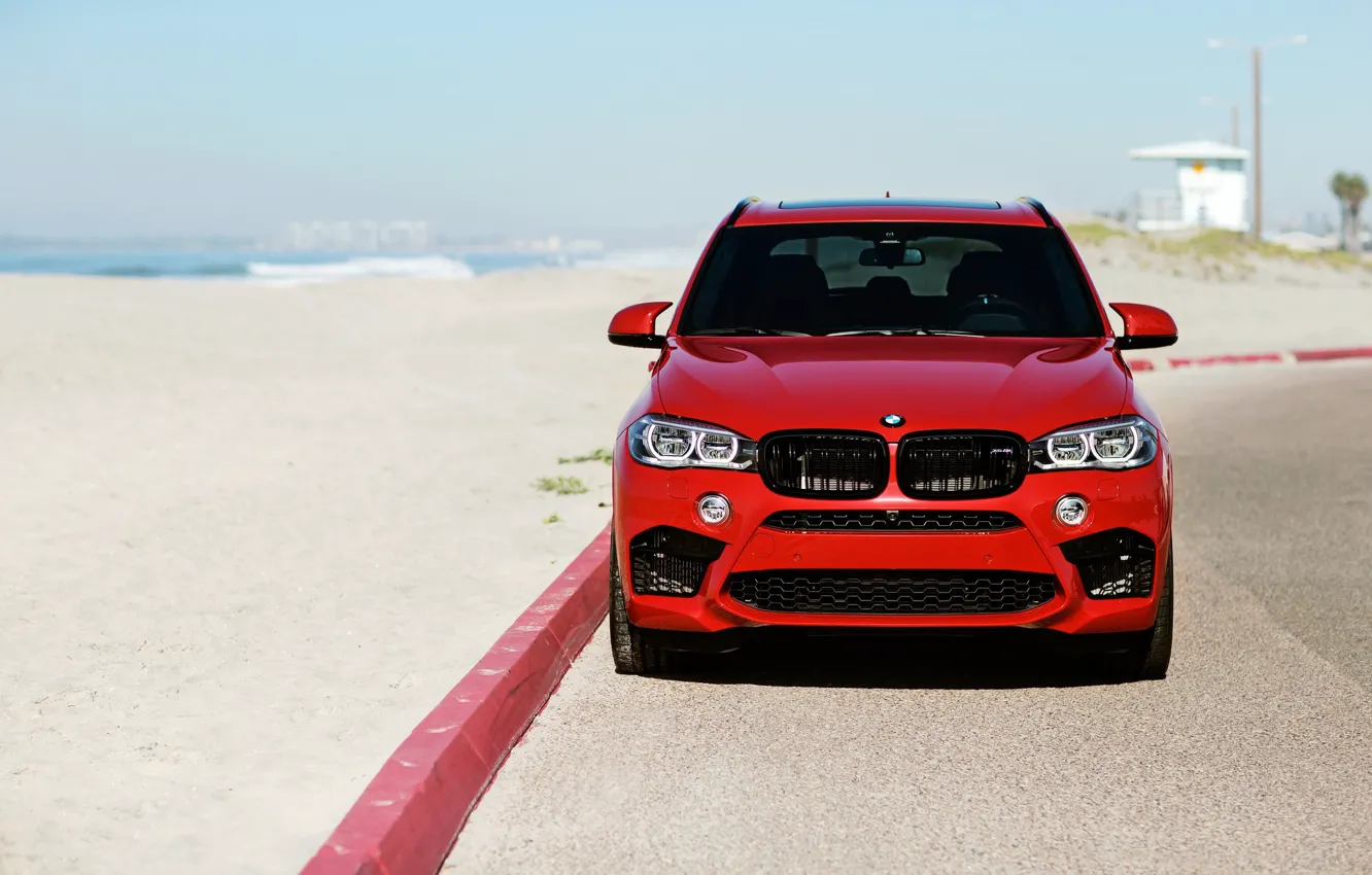 Photo wallpaper BMW, Front, RED, X5M, LED, F85