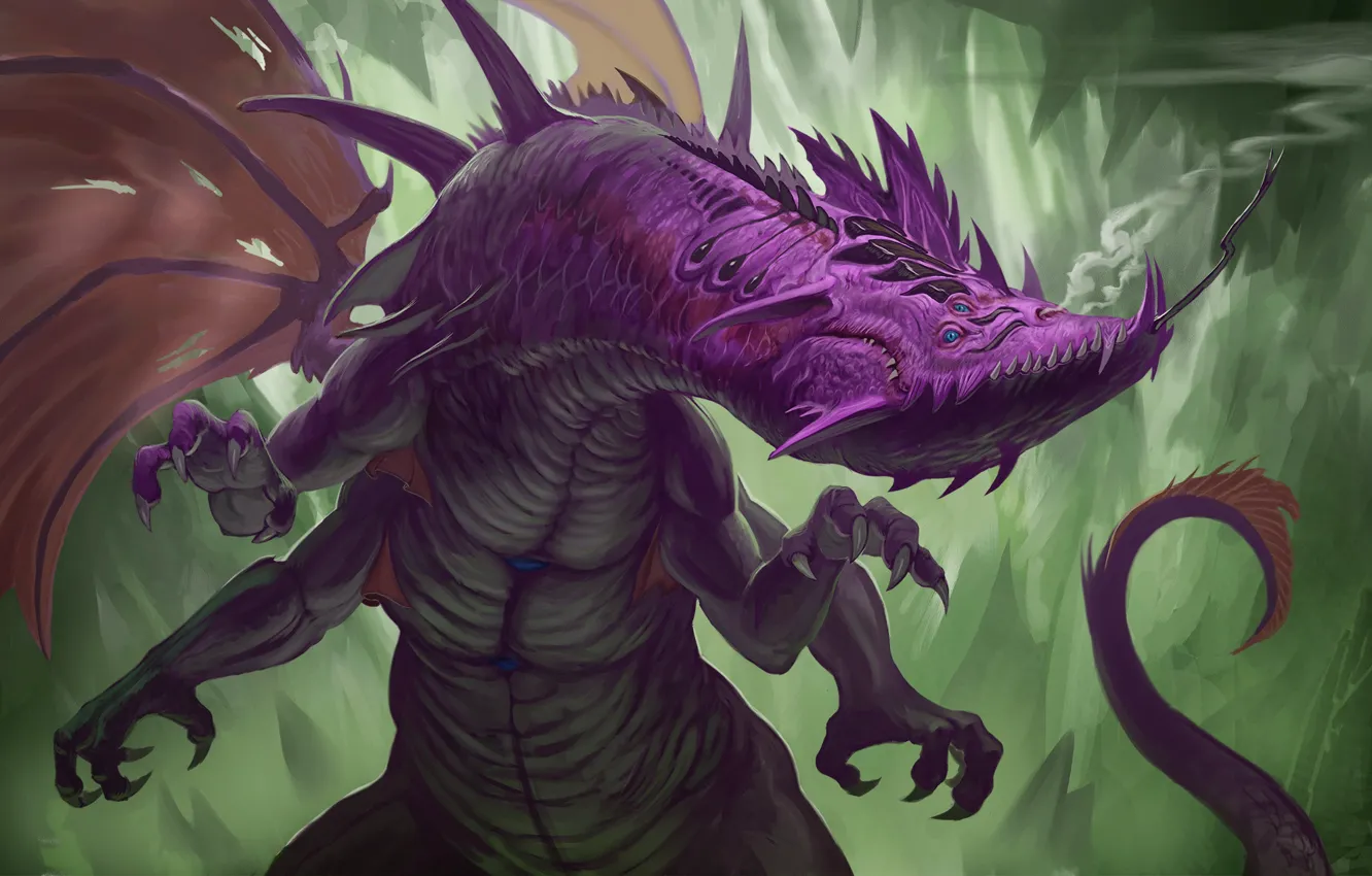 Photo wallpaper wings, monster, claws, fangs, monster, monster, wings, sting