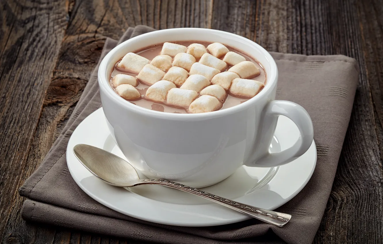 Photo wallpaper winter, hot, Cup, drink, hot, cup, cocoa, cocoa