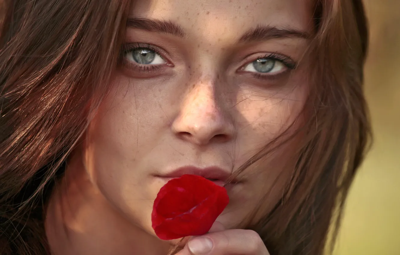 Photo wallpaper eyes, girl, beautiful, Indiana A