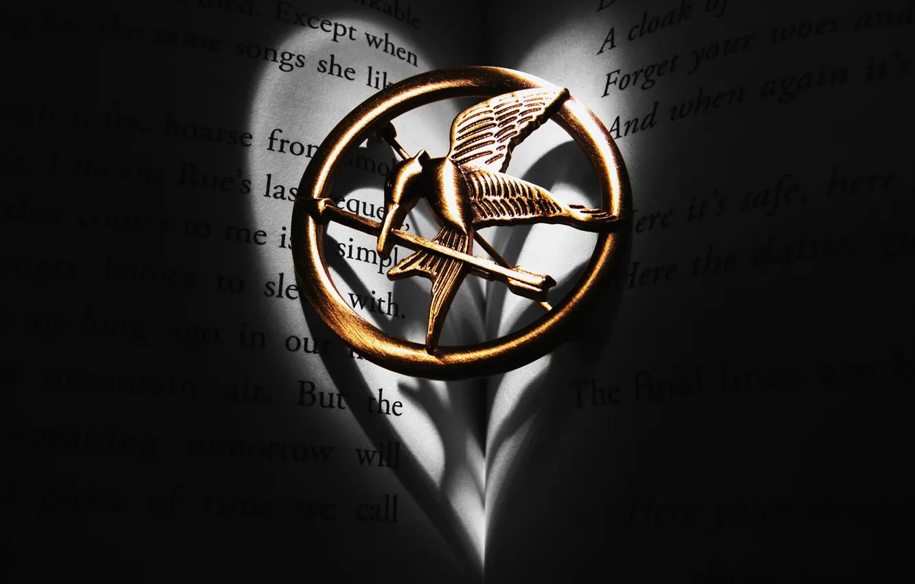 Photo wallpaper freedom, pendant, symbol, Mockingjay
