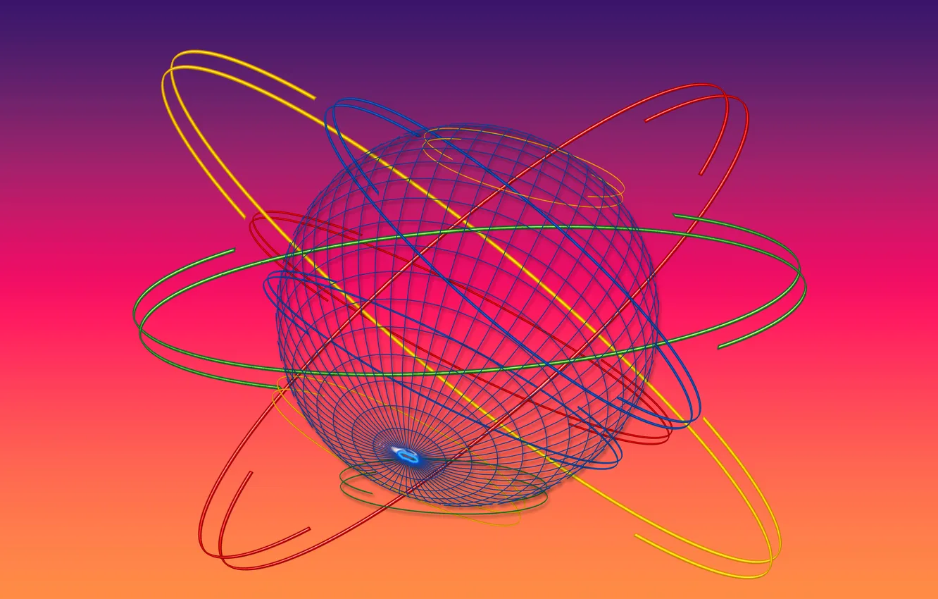 Photo wallpaper graphics, atom, The quantum