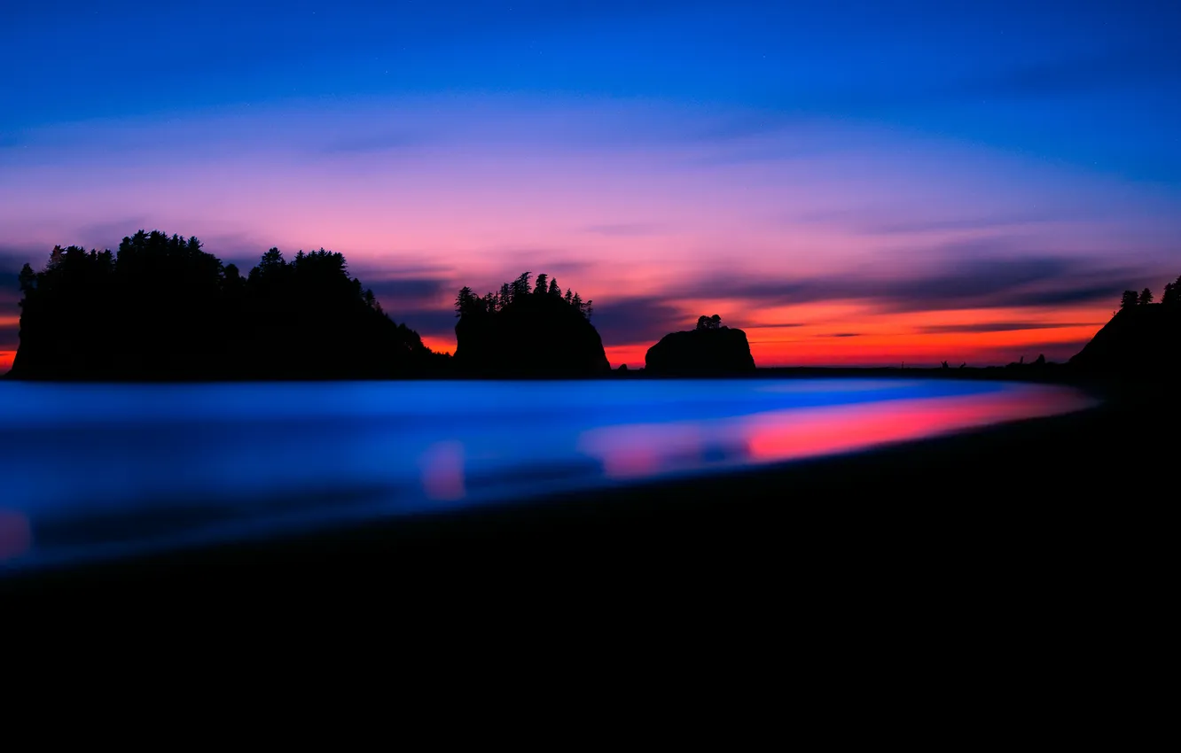 Photo wallpaper the sky, landscape, rocks, coast, Washington, La Push, La Push