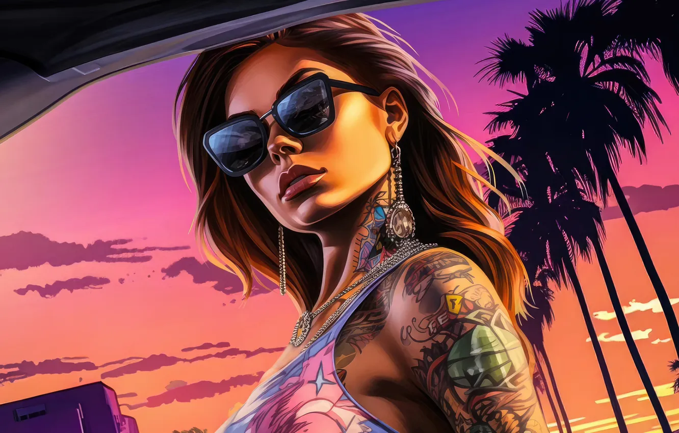 Photo wallpaper games, gta, lucia