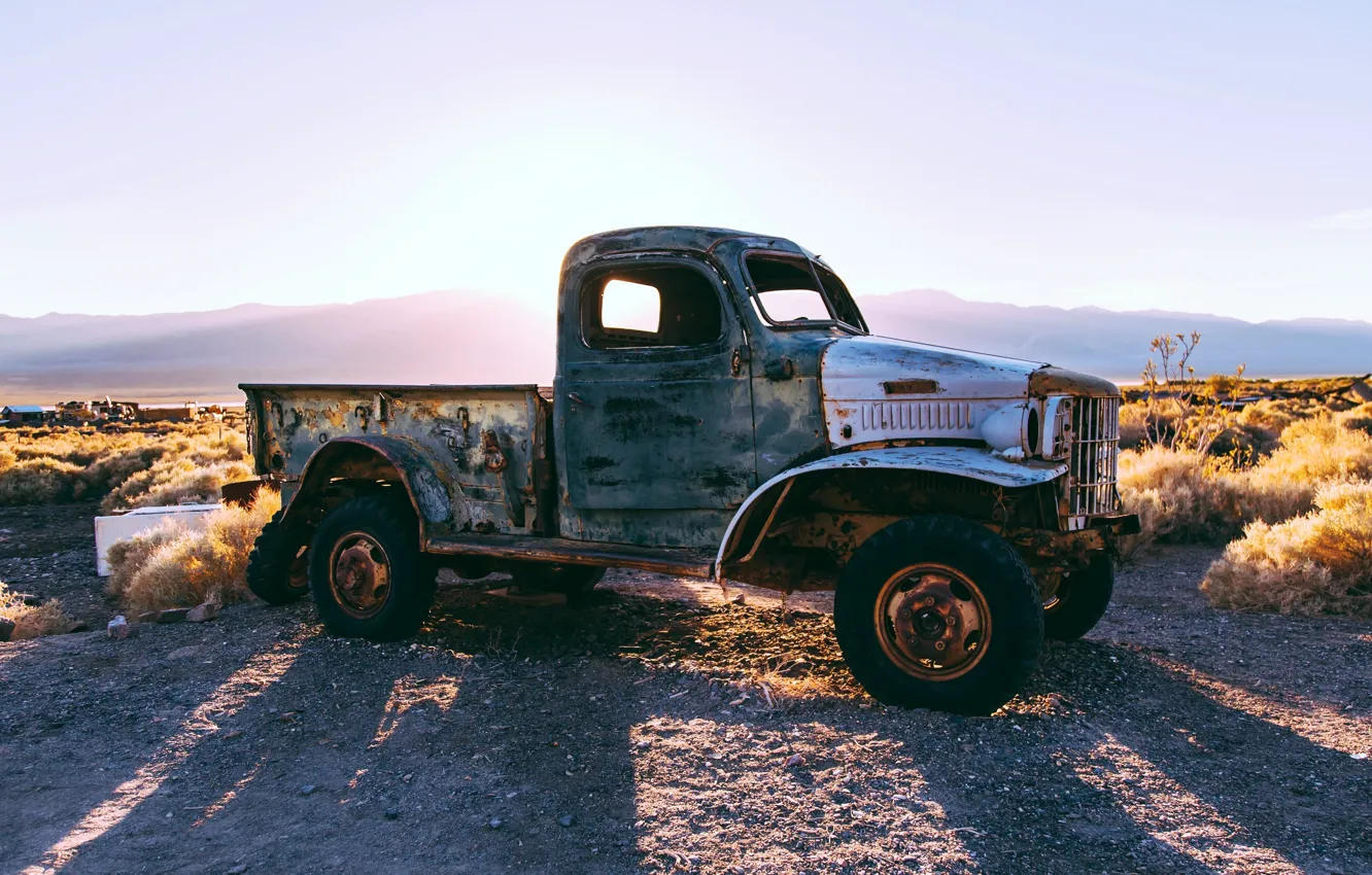 Photo wallpaper machine, rusty, background, Wallpaper, technique, car, picture, pickup