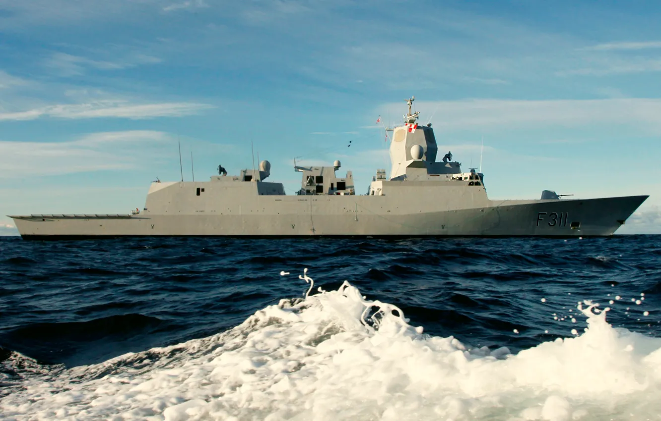 Photo wallpaper frigate, Roald Amundsen, Norwegian Navy