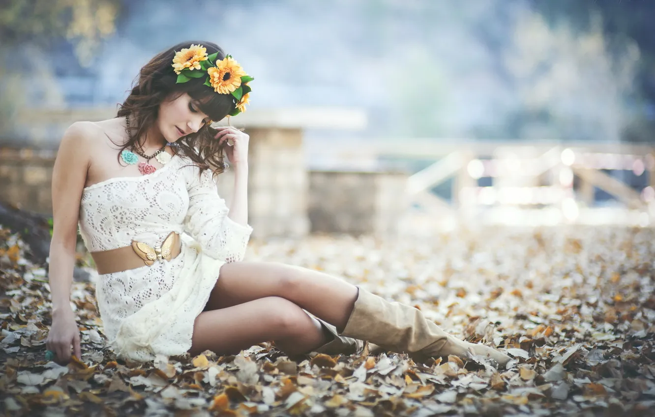 Photo wallpaper girl, pose, background