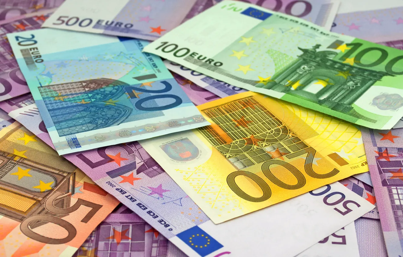 Photo wallpaper money, currency, bills, EURO