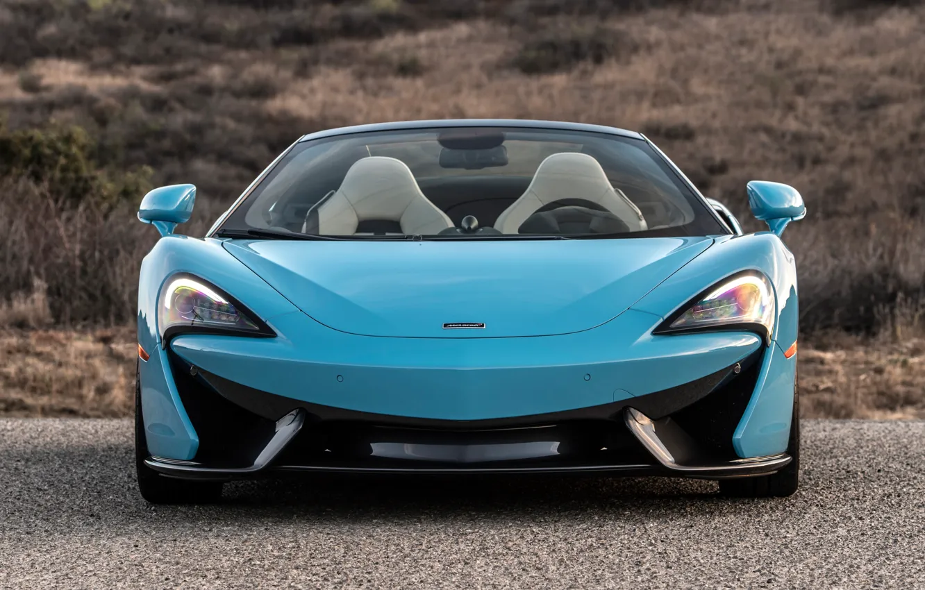 Photo wallpaper McLaren, supercar, front view, 2018, Spider, 570S