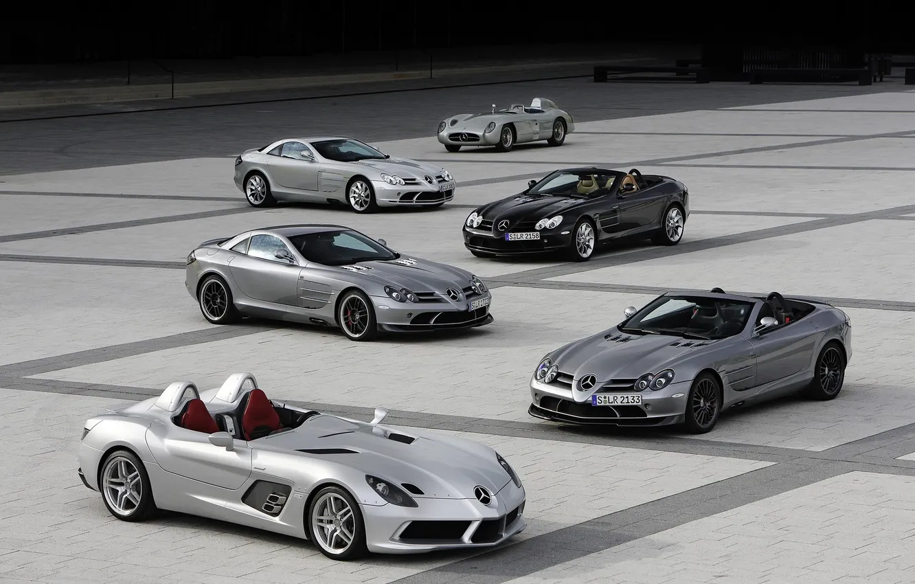 Photo wallpaper model, SLR, Mercedes, Benz, Mercedes, evolution, development