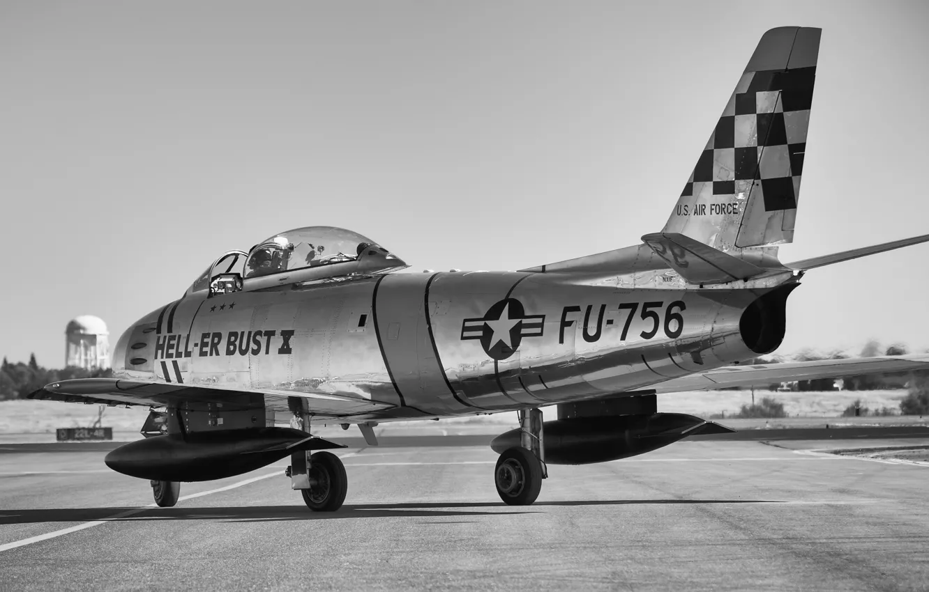 Photo wallpaper fighter, jet, Sabre, F-86