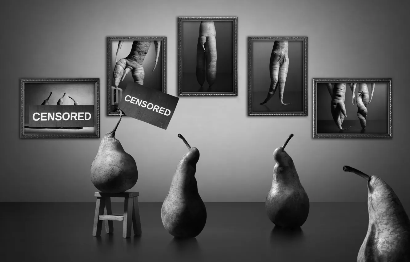 Photo wallpaper erotic, picture, pear, censorship