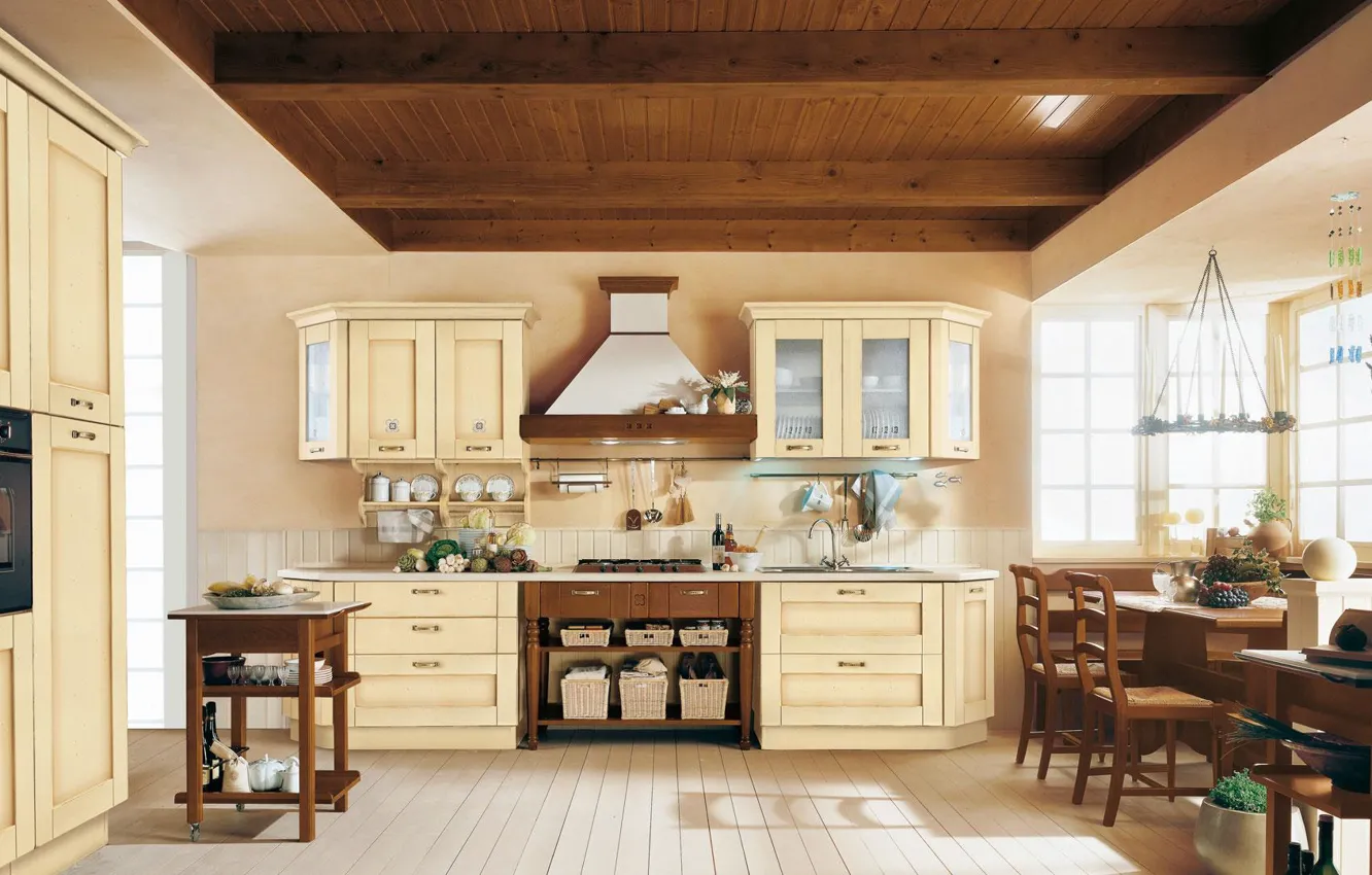 Photo wallpaper design, style, interior, kitchen, dining room
