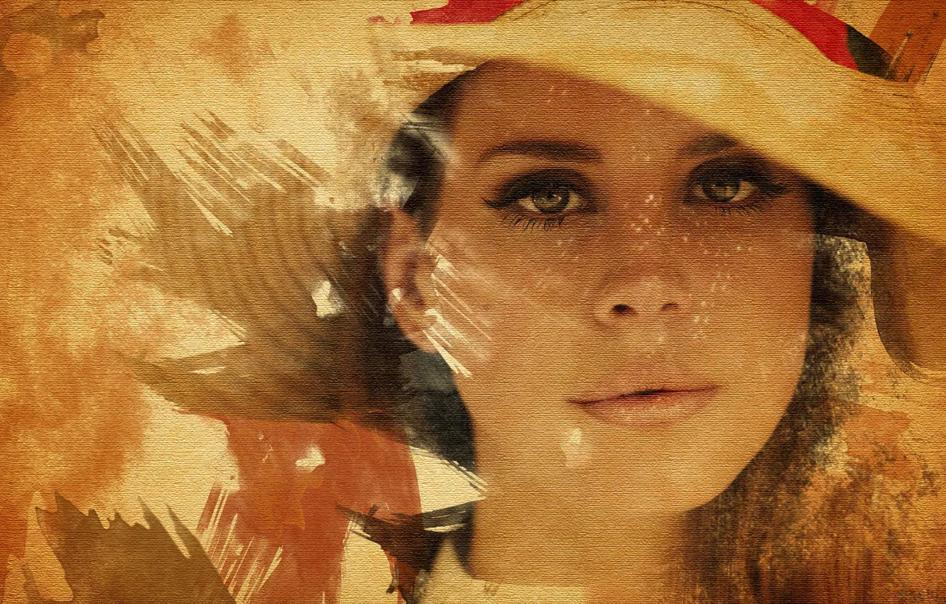Photo wallpaper watercolor, singer, painting, Lana Del Rey