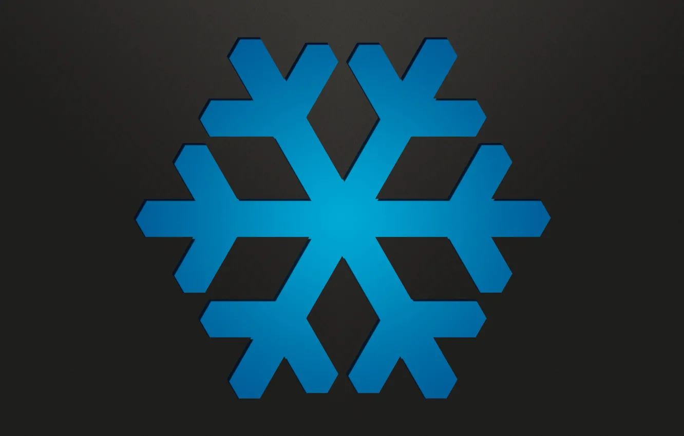 Photo wallpaper winter, snowflakes, pattern, paint