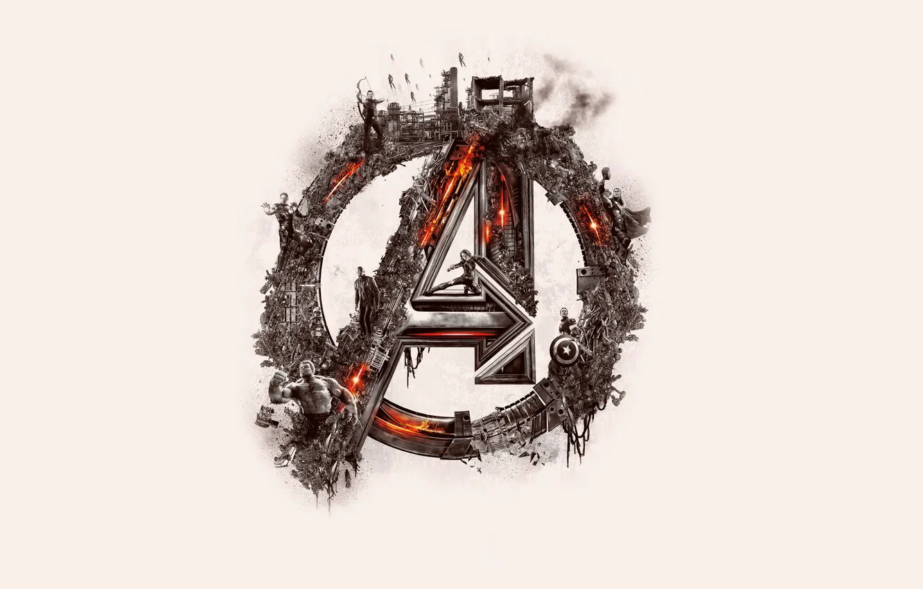 Photo wallpaper background, logo, The Avengers, Avengers:Age of Ultron