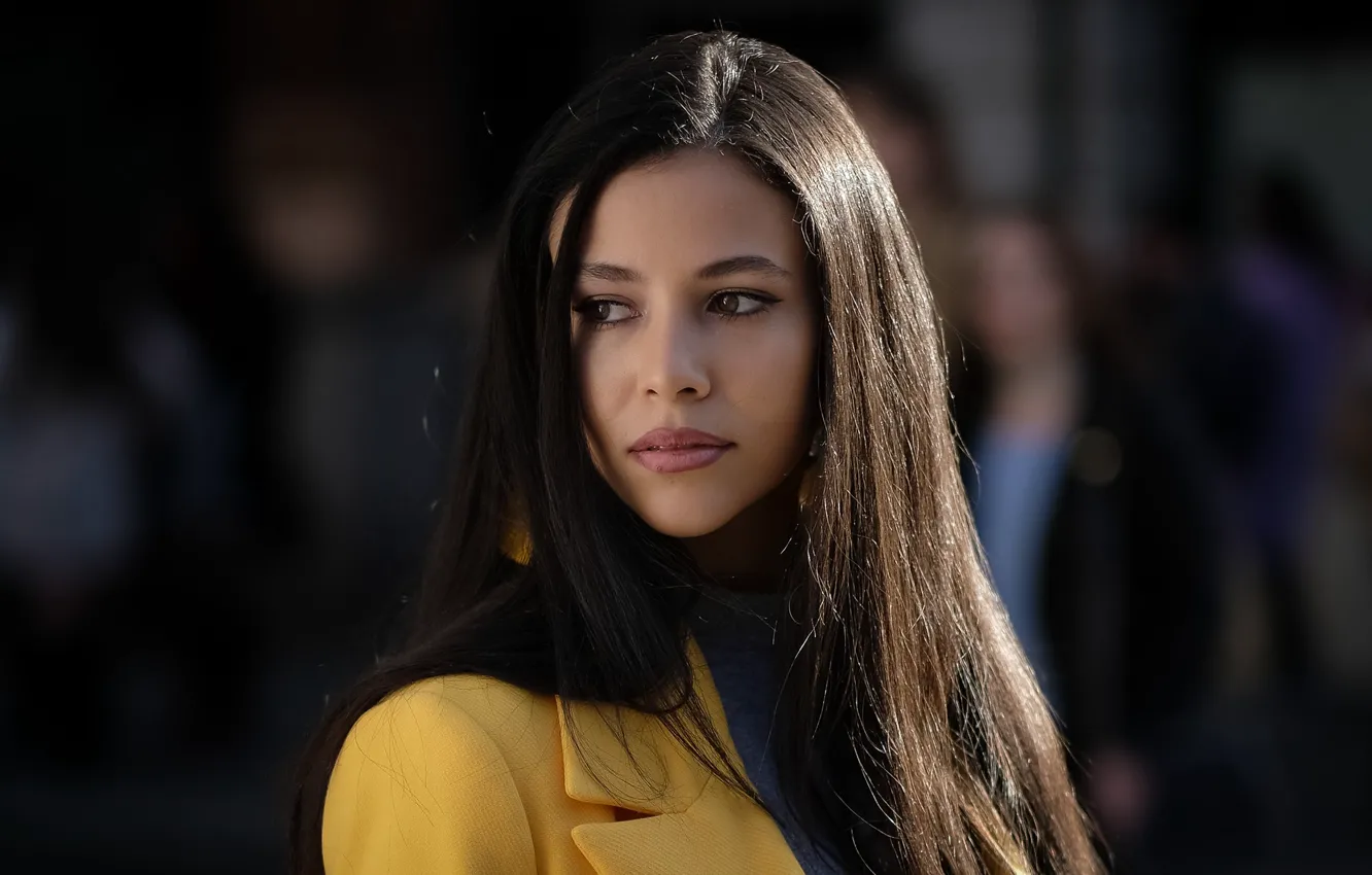 Photo wallpaper girl, hair, portrait, cutie